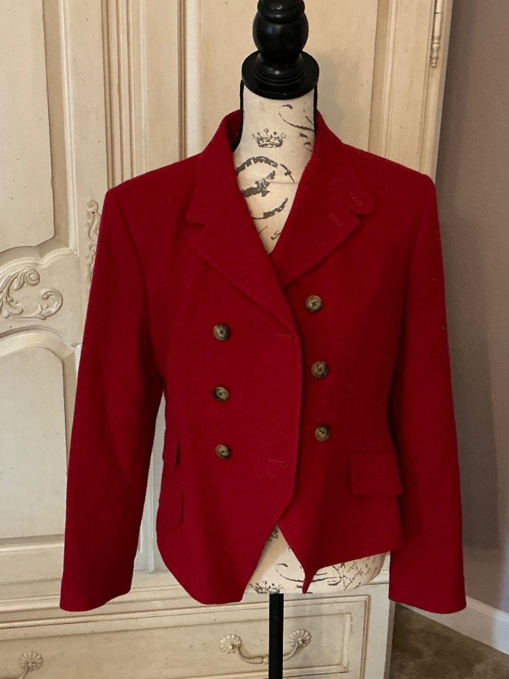 Polo Ralph Lauren Red Double-Breasted Blazer – Women’s Size 10
